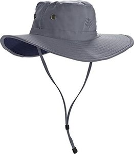 Coolibar UPF 50+ Men's Leo Shapeable Wide Brim Hat